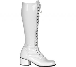 Womens Funtasma Retro 302   White Stretch Patent Boots