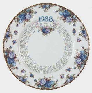 Royal Albert Moonlight Rose Calendar Plate, Fine China Dinnerware   Montrose Sha