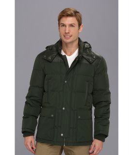 Cole Haan Matte and Shiny Down Jacket w/ Hood Mens Coat (Green)