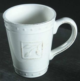 Signature Sorrento Jicama (White/Terracotta  Acc) Mug, Fine China Dinnerware   W