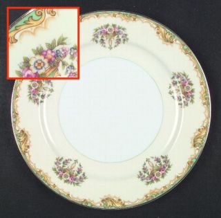 Noritake Claremont Dinner Plate, Fine China Dinnerware   Green & Yellow Edge, Fl