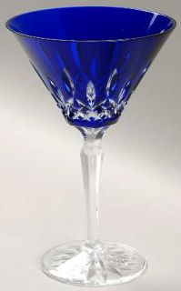 Waterford Lismore Cobalt Blue Martini   Vertical Cut On Bowl,Multisided Stem