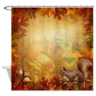  Thanksgiving Squirrel Shower Curtain  Use code FREECART at Checkout