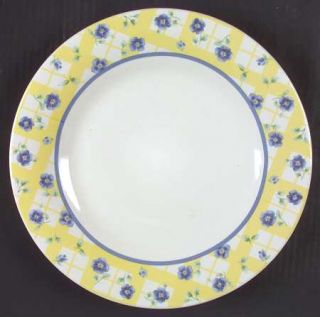 Pfaltzgraff Shelby Dinner Plate, Fine China Dinnerware   Blue Flowers,Blue & Yel
