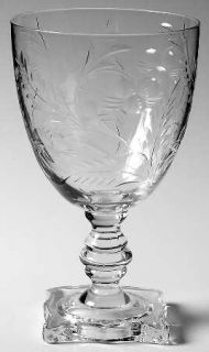 Seneca 903 5 Water Goblet   Stem 903,Floral,Cut,No Trim