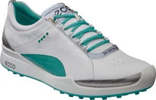 Womens ECCO BIOM Hybrid Lace   White/Turquoise Biom Yak Ultimate Runners Golf S