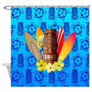  Tiki And Surfboards Shower Curtain  Use code FREECART at Checkout