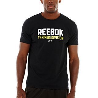 Reebok Training Division Tee, Black, Mens