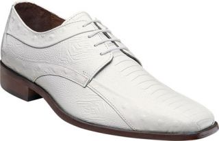 Mens Stacy Adams Fiorenza 24790   White Leather Lace Up Shoes