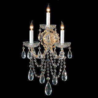 Crystorama 4423 CH CL MWP Maria Theresa Crystal Wall Sconce   11.5W in.   4423 