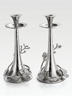 Michael Aram White Orchid Taper Candleholder, Set of 2   No Color