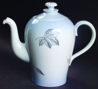 Bing & Grondahl Falling Leaves Mini Coffee Pot & Lid, Fine China Dinnerware   Le