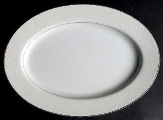 Ekco China Monique Lace 12 Oval Serving Platter, Fine China Dinnerware   Lace D