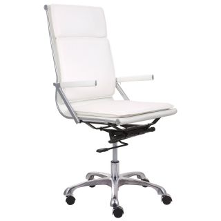 Zuo Lider Plus High Back White Office Chair