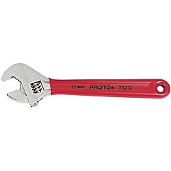 Proto 12 inch Cushion Grip Adjustable Wrench (Forged alloy steelFinish ChromeWeight 1.53 pounds)