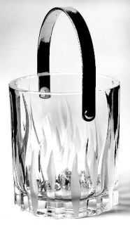Mikasa Flame DAmore Ice Bucket   Cut Frosted Swirls, No Trim