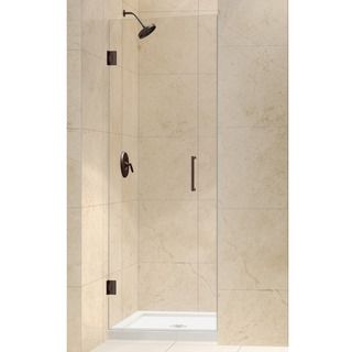 Dreamline Unidoor 26 inch Frameless Hinged Shower Door (Tempered glass, brassIntended use IndoorTempered glass ANSI certifiedAssembly requiredProduct Warranty Limited 5 (five) year manufacturer warranty Warranty for any hardware in Oil rubbed bronze fin