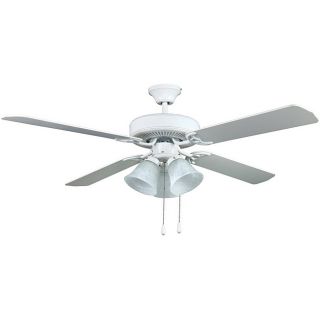 Transitional White Three light Ceiling Fan