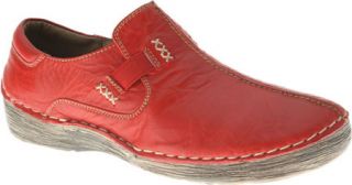 Womens Spring Step Coed   Red Leather Orthotic Shoes