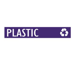 Witt Industries Decal w/ Recycle Chasing Arrow Logo w/ PLASTIC Below, White