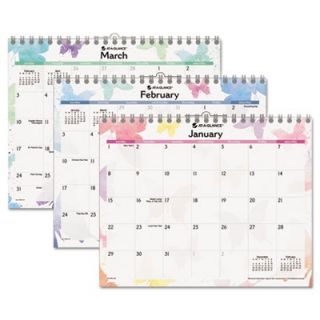 At a Glance Watercolors Recycled Monthly Wall Calendar