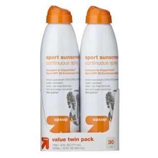 up & up Sport Sunscreen Continuous Spray SPF 30 Sport   Twin Pack