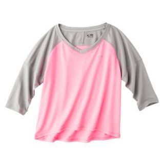 C9 by Champion Girls Long Sleeve Cropped Dance Top   Flamingo L