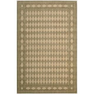 Cosmopolitan Diamond Print Honey Wool Rug (53 X 83)