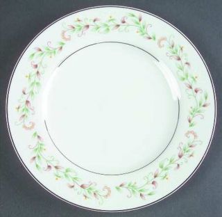 Brentwood Cottonwood Bread & Butter Plate, Fine China Dinnerware   White Flowers