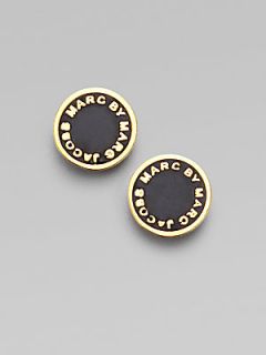 Marc by Marc Jacobs Logo Button Earrings   Black