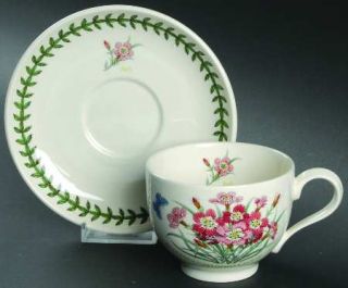 Portmeirion Botanic Garden Flower Of Month Footed Cup & Saucer Set, Fine China D