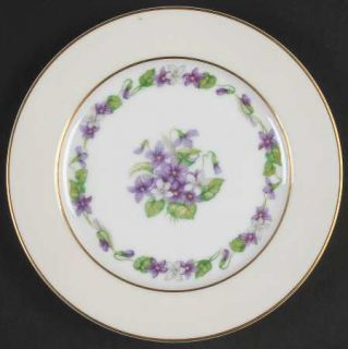 Mikado Flirtation Bread & Butter Plate, Fine China Dinnerware   Purple&White Flo