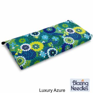 Blazing Needles 45 X 19 inch Patterned Outdoor Spun Poly Bench/ Loveseat Cushion