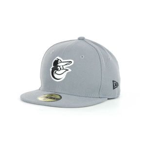 Baltimore Orioles New Era MLB Youth Gray Black and White 59FIFTY