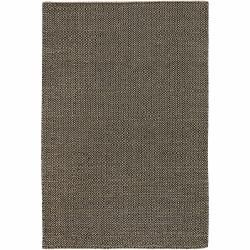 Hand woven Mandara Black Rug (79 X 106) (Black, ivoryPattern GeometricTip We recommend the use of a  non skid pad to keep the rug in place on smooth surfaces. All rug sizes are approximate. Due to the difference of monitor colors, some rug colors may va