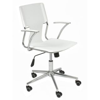 Eurostyle Terry High Back Leatherette Office Chair with Arms 0440 Color White