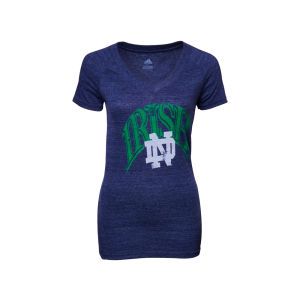 Notre Dame Fighting Irish adidas NCAA Womens Home Team Tri blend V neck T Shirt