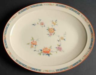 Noritake China Song 13 Oval Serving Platter, Fine China Dinnerware   Oriental F