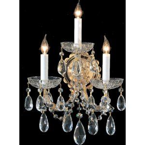 Crystorama Lighting CRY 4403 GD CL S Maria Theresa Wall Sconce Swarovski Element