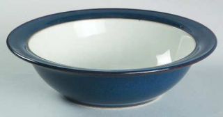 Denby Langley Boston Soup/Cereal Bowl, Fine China Dinnerware   Dark Blue Border