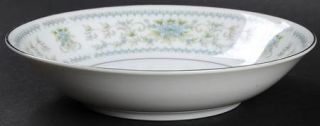 Nitto Casino Fruit/Dessert (Sauce) Bowl, Fine China Dinnerware   Gray, Blue Flow