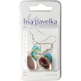 Lisa Pavelka Silver Plated Earrings 1 Pair/pkg oval