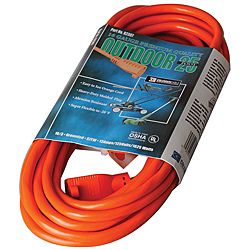 Coleman Cable Orange Extension Cord (25 foot) (OrangeVoltage 125.00 VACAmps 13.00 ANumber of outlets One (1)Operating tempature  40 F [Min], 140 F [Max] )