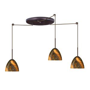 Besa Lighting BEL 3BW 7572CE BR Sasha II Pendant