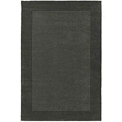 Hand tufted Grey Border Wool Rug (5 X 8) (grayPattern borderMeasures 1 inch thickTip We recommend the use of a non skid pad to keep the rug in place on smooth surfaces.All rug sizes are approximate. Due to the difference of monitor colors, some rug colo