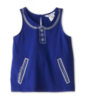 Little Marc Jacobs Printed Collar And Pocket Tank Top Girls Sleeveless (Blue)