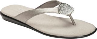 Womens A2 by Aerosoles High Chlass   Silver Metallic Ornamented Shoes