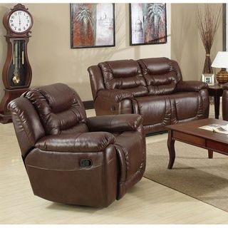 Samson Brown Reclining Loveseat And Chair