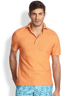 ISAIA Pique Polo Shirt   Orange