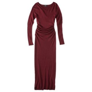 Mossimo Womens Longsleeve Scoop Neck Maxi Sweater Dress   Red S